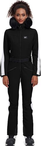 GS SNOWING Women's Ski Suit One Piece Snowsuits Insulated Waterproof Windproof Slim Winter Outdoor Onesies Ski Outfits Jumpsuits White L in Kuwait