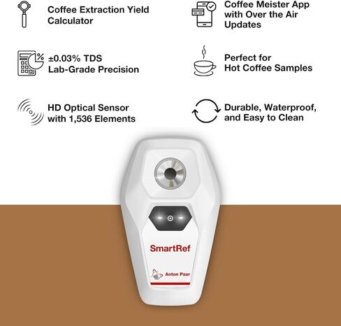 SmartRef Digital Honey Refractometer for Honey Moisture, Brix, Baume, 3-in-1 Uses, up to 0.04% Precision, 0-80% Brix, 13-25% Scale Range Honey Moisture, with ATC, Ideal for Honey, Maple Syrup in Kuwait