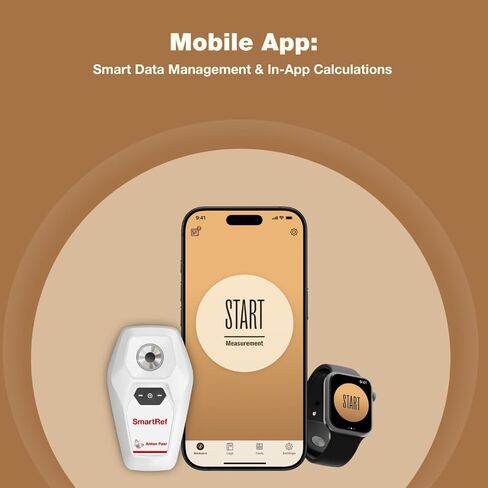 SmartRef Digital Honey Refractometer for Honey Moisture, Brix, Baume, 3-in-1 Uses, up to 0.04% Precision, 0-80% Brix, 13-25% Scale Range Honey Moisture, with ATC, Ideal for Honey, Maple Syrup in Kuwait