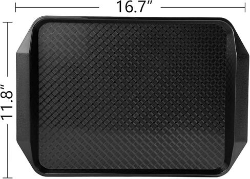 Plastic Fast Food Tray,16.7 by 11.8-Inch,Set of 12 (Wine Red) in Kuwait