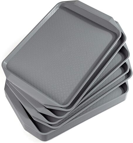 Plastic Fast Food Tray,16.7 by 11.8-Inch,Set of 12 (Wine Red) in Kuwait