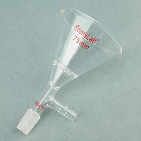 stonylab Borosilicate Glass Triangular Filtration Funnel, Vacuum Filtration, Efficient Filtering, 14/20 Joint, 60mm Diameter, Ideal for Laboratory Filtration Processes in Kuwait