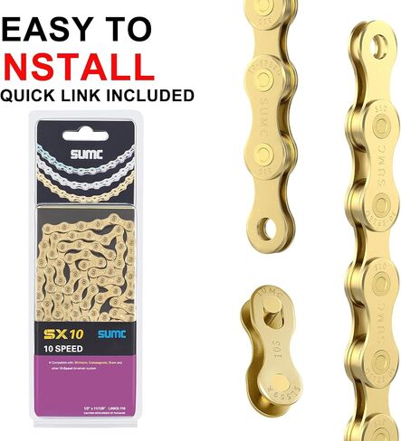 6/7/8/9/10/11/12speed Bike Chain -Bicycle Chain Compatible with Shimano, SRAM, Campagnolo and All Major Systems for Road Mountain Gravel Bike,Missing Link Included(Silver, 11 Speed) in Saudi Arabia