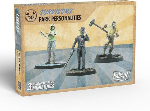 Modiphius Fallout Wasteland Warfare: الناجون: Reilly's Rangers - 5 منمنمات، مجسمات راتينج غير مطلية مقاس 32 مم، لعبة Capital Wave RPG in Saudi Arabia