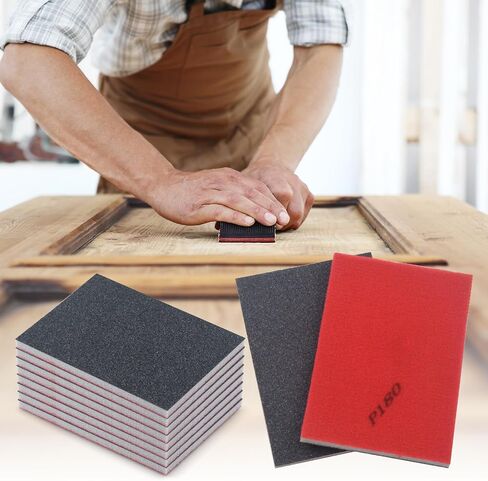 20 Pcs 600 Grit Sanding Sponge, Wet Dry Sanding Block Sandpaper Sponge, Soft Foam Sand Block Washable & Reusable Sanding Pads for Metal Wood Drywall Polishing in Kuwait
