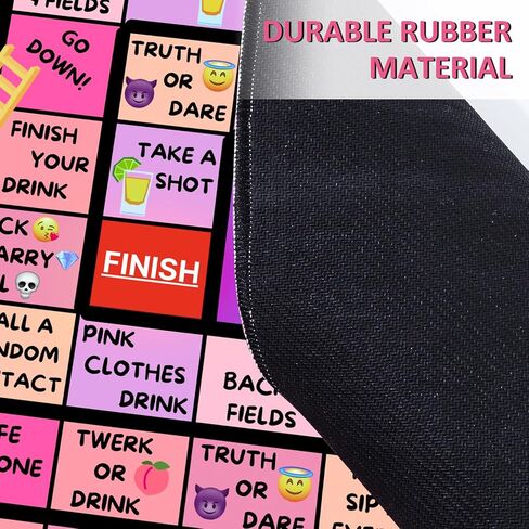 Drinking Games, Girls Night Rubber Mat Drinking Board Games for Adult, Funny Party Interactive Drinking Games for Girls Night, Bachelorette Party, Age 21+, 2-8 Players in Kuwait