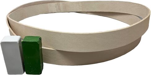 1X30 Leather Honing Polishing Belts 2 Pack with White & Green Buffing Compounds in Saudi Arabia