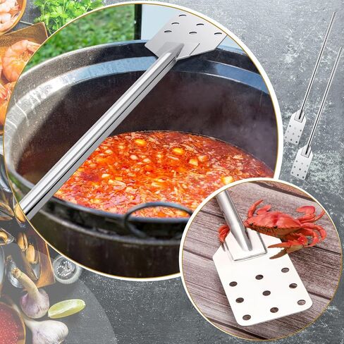 2 Pcs 36 Inch Stainless Steel Mixing Paddle Extra Long Handled Stainless Steel Stirring Paddle Stainless Steel Mash Paddle for Large Batch Cooking Crawfish Boil in Big Stock Pots Brewing Beer in Saudi Arabia