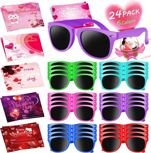 Kids Sunglasses Bulk, Kids Sunglasses Party Favor, 16 Pack Neon Party Sunglasses for Kids, Boys and Girls Age 3-8, Beach Pool Birthday Party Supplies, Goody Bag Favors,Great Gift for Kids in Saudi Arabia