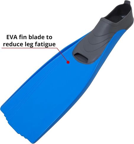 Tropic Full Foot Fins - Snorkeling Fins, Diving Fins, Swim Fins, Swimming Flippers, Scuba and Snorkeling Gear for Adults and Kids in Kuwait