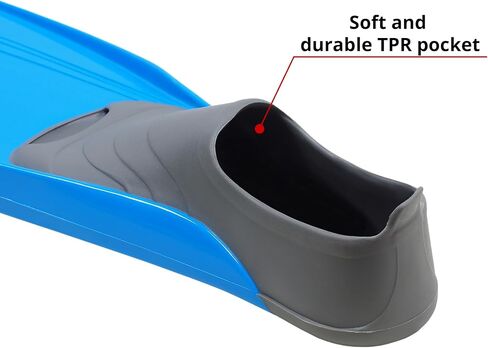 Tropic Full Foot Fins - Snorkeling Fins, Diving Fins, Swim Fins, Swimming Flippers, Scuba and Snorkeling Gear for Adults and Kids in Kuwait