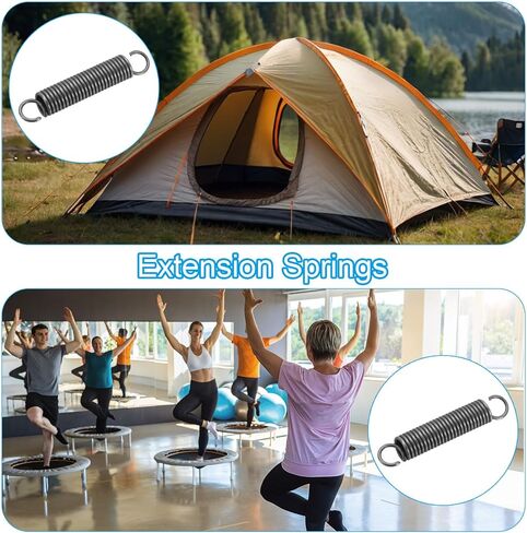 PATIKIL Extension Spring, 1pcs Wire Diameter 0.1", OD 0.8", Free Length 3.9" Spring Steel Dual Hook Tension Springs for Lawn Tractor Home Repairs DIY, Grey in Saudi Arabia
