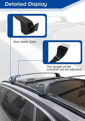 Upgraded Heavy Duty Roof Rack Cross Bars for Volvo XC40 2018-2024, Silent Rooftop Cargo Accessories, Bring Your Kayak, Snowboard, Bicycle, Canoe with Our Luggage Rack in Kuwait