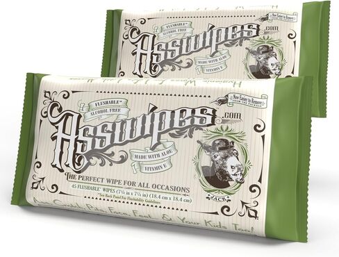 Fresh Body FB Asswipes from Fresh Body (2 Packs, 90 wipes) - Flushable Body & Bathroom Wipes for Butt, Face, Feet with Aloe and Vitamin E, for Adults to Baby - Alcohol, Paraben, and Fragrance Free in Saudi Arabia
