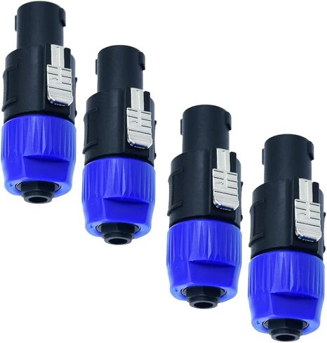 Speakon to 1/4 Adapter na4ljx Connector Upgraded 1/4" inch ts Jack Female to NL4FC Male Converter are for Converting Cable to NL4FC Plug for pa dj Speaker/Amplifier/Mixer (2pcs) in Kuwait