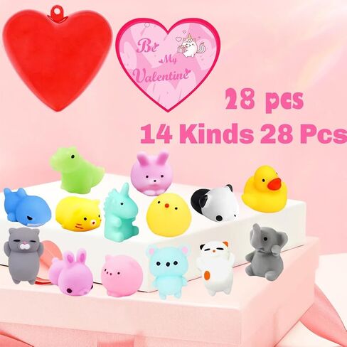28 قطعة من ألعاب Mochi Squishies الصغيرة لتخفيف التوتر، ألعاب حيوانات إسفنجية لطيفة للأطفال هدايا حفلات عيد الميلاد، حشوات سلة عيد الفصح، حشو بيض عيد الفصح in Saudi Arabia