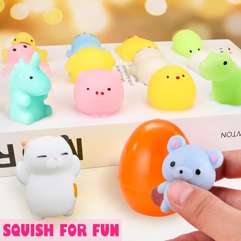 28 قطعة من ألعاب Mochi Squishies الصغيرة لتخفيف التوتر، ألعاب حيوانات إسفنجية لطيفة للأطفال هدايا حفلات عيد الميلاد، حشوات سلة عيد الفصح، حشو بيض عيد الفصح in Saudi Arabia