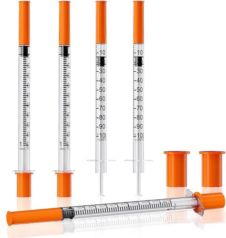 U-100 1mL/cc Syringes and 31G 1/4''(6mm) Lab Tools Syringes, Individual Wrapped 25 Pack in Kuwait