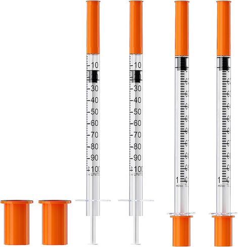 U-100 1mL/cc Syringes and 31G 1/4''(6mm) Lab Tools Syringes, Individual Wrapped 25 Pack in Kuwait