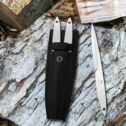 3-Pack Throwing Knives Set, 10.1" Full Tang Stainless Steel, 0.236" Thick, with Protective Nylon Sheaths – Ideal for Recreation & Competition, No Spin Throwing in Kuwait