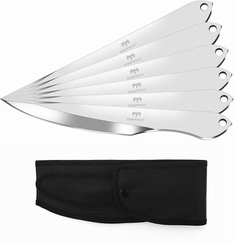 3-Pack Throwing Knives Set, 10.1" Full Tang Stainless Steel, 0.236" Thick, with Protective Nylon Sheaths – Ideal for Recreation & Competition, No Spin Throwing in Kuwait