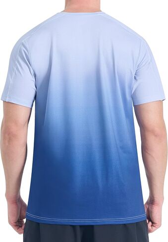 تي شيرت رجالي خفيف الوزن بأكمام قصيرة من EZRUN، سريع الجفاف، للتمرين والجري، قمصان سباحة رياضية، واقي من الطفح الجلدي in Kuwait