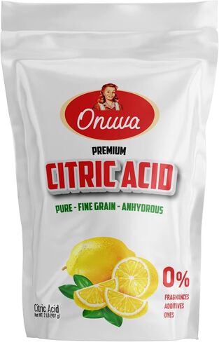 Citric Acid by Onuva, 40 Pound (18.15 kg),Pure Food Grade,Non-GMO Project Verified,Flavor Enhancer&All-Natural Preservative Free Citric Acid for Bath Bombs,Cooking,Homemade Cleaning Supplies in Saudi Arabia