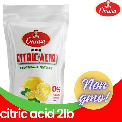Citric Acid by Onuva, 40 Pound (18.15 kg),Pure Food Grade,Non-GMO Project Verified,Flavor Enhancer&All-Natural Preservative Free Citric Acid for Bath Bombs,Cooking,Homemade Cleaning Supplies in Saudi Arabia