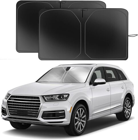 مظلة شمس للزجاج الأمامي من kairiyard، واقي شمسي للسيارة قابل للطي للشمس والحرارة والأشعة فوق البنفسجية، واقي من الشمس الأمامي للسيارة للحفاظ على برودة السيارة الداخلية in Kuwait
