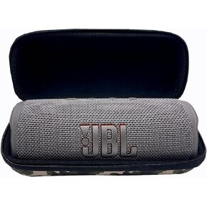 حافظة صلبة من YUSSOT لجهاز JBL Flip 6 FLIP 5 مكبر صوت بلوتوث محمول مقاوم للماء، حامل تخزين للسفر لـ JBL FLIP 4 وكابل ومحول USB - أسود (الجراب فقط)