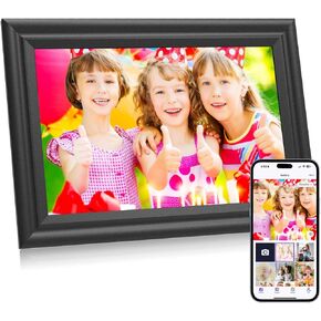 إطار صور رقمي ذكي، شاشة لمس IPS مقاس 10.1 بوصة بدقة 1280 × 800 بكسل، وسعة تخزين 16 جيجابايت، واتصال WiFi، وتطبيق مشاركة عن بُعد