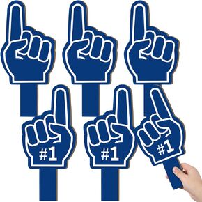 6 قطع عدد 1 يد 11.8 بوصة كرة القدم أصابع البيسبول مروحة التشجيع للاحتفال الرياضي أيدي من الورق المقوى السميك للأحداث الرياضية وألعاب الحفلات in Kuwait