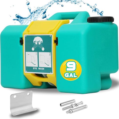 Magula 15 Gallon Portable Eye Wash Station OSHA-Approved,Wall Mounted Emergency Eyewash Station with Dual Spray,Ansi Certified First Aid Eye Wash Units,20 Minutes Eye Washing Station in Saudi Arabia
