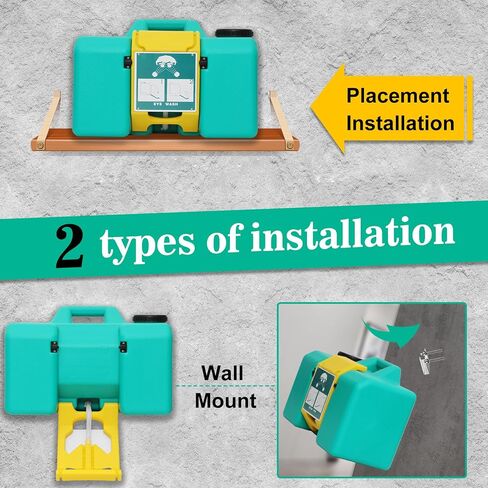 Magula 15 Gallon Portable Eye Wash Station OSHA-Approved,Wall Mounted Emergency Eyewash Station with Dual Spray,Ansi Certified First Aid Eye Wash Units,20 Minutes Eye Washing Station in Saudi Arabia