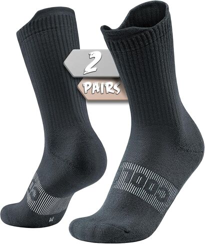BRISIRA Coolmax Bamboo Compression Running Socks 3 Pairs Crew Athletic Odor Control Hiking Cushion Seamless Tab Anti Blister in Saudi Arabia