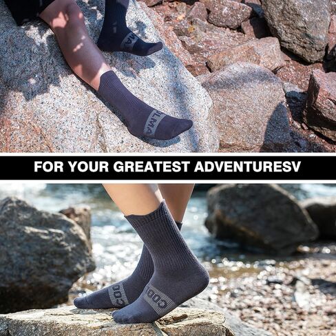 BRISIRA Coolmax Bamboo Compression Running Socks 3 Pairs Crew Athletic Odor Control Hiking Cushion Seamless Tab Anti Blister in Saudi Arabia