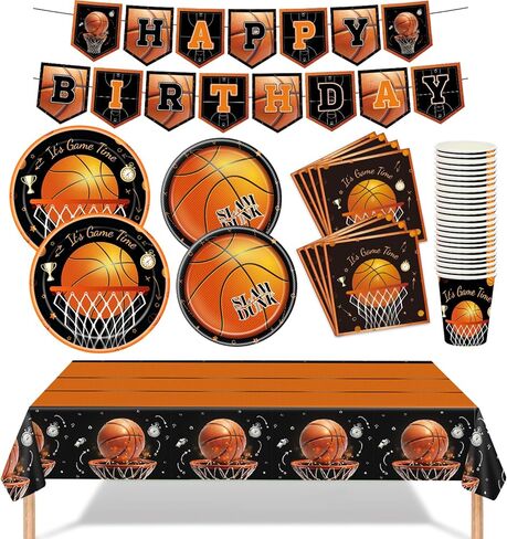 Football party Decorations Supplies for 16 people, including football themed plates, napkins, cups, banners and touch table cloth for Super Bowl Party favors in Kuwait