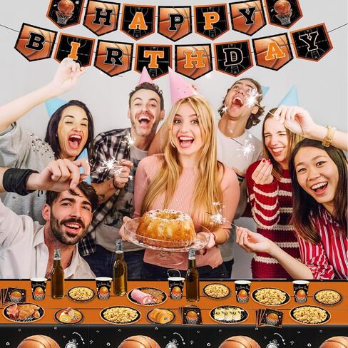 Football party Decorations Supplies for 16 people, including football themed plates, napkins, cups, banners and touch table cloth for Super Bowl Party favors in Kuwait