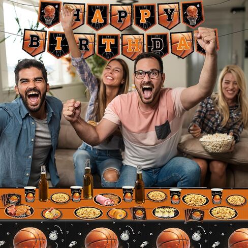 Football party Decorations Supplies for 16 people, including football themed plates, napkins, cups, banners and touch table cloth for Super Bowl Party favors in Kuwait