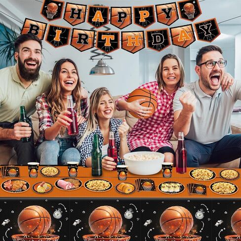 Football party Decorations Supplies for 16 people, including football themed plates, napkins, cups, banners and touch table cloth for Super Bowl Party favors in Kuwait