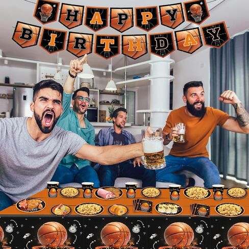 Football party Decorations Supplies for 16 people, including football themed plates, napkins, cups, banners and touch table cloth for Super Bowl Party favors in Kuwait