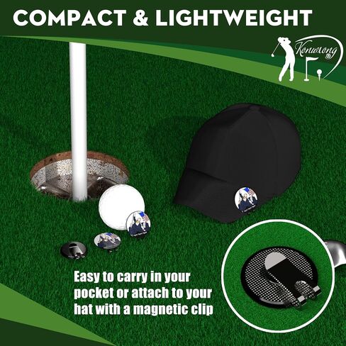 Putting Green Golf Ball Marker Magnetic Hat Clip Funny | Cool Golf Accessories Golf Gadgets for Men and Women Unique | Personalized Golf Gag Gifts for Golfers Golf Lovers in Kuwait