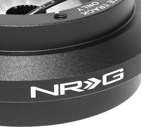 NRG Innovations NRG-SRK-190H عجلة قيادة بنمط السباق سريعة الإصدار، محول محور قصير، 6 × 70 مم، نمط مسمار، جسم أسود in Kuwait