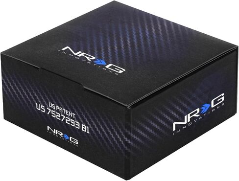 NRG Innovations NRG-SRK-190H عجلة قيادة بنمط السباق سريعة الإصدار، محول محور قصير، 6 × 70 مم، نمط مسمار، جسم أسود in Kuwait