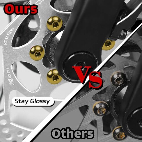 12Pcs Titanium Rotor Bolts, Bike Disc Brake Rotor Screws Bolts, M5x10mm (Blue) in Kuwait