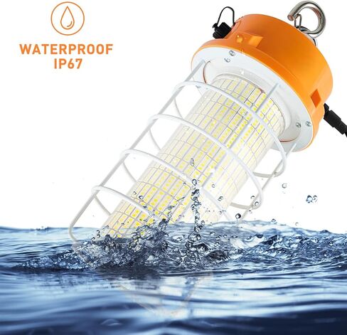 80W LED ضوء العمل المؤقت 12000Lm 5000K أضواء البناء LED ضوء العمل IP67 الغبار مقاوم للماء أضواء محمولة مع خطاف حماية من الفولاذ المقاوم للصدأ لمين رصيف موقع العمل المرآب مصنع الإضاءة in Kuwait