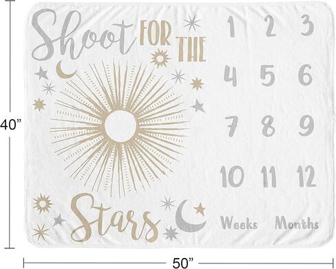 Sweet Jojo Designs Boho Rainbow Girl Milestone Blanket Monthly Newborn First Year Growth Mat Baby Shower Memory Keepsake - Blush Pink Dusty Rose Gold Yellow Mauve Taupe Beige Tan Bohemian Celestial in Kuwait