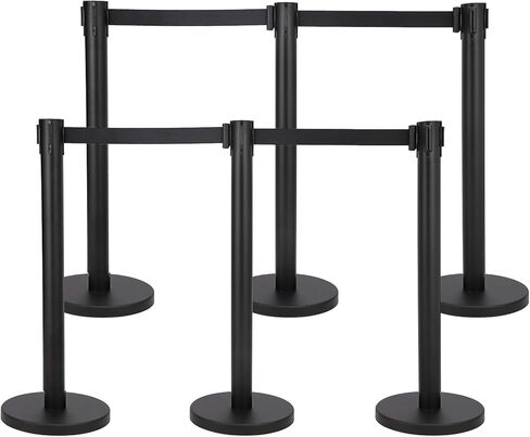 8 عبوات من دعامات التحكم في الحشود، حواجز قاعدة صلبة شديدة التحمل مع أحزمة قابلة للسحب بطول 6.6 قدم، وفواصل خطية سوداء للمناطق ذات حركة المرور العالية والتحكم في الأحداث in Kuwait