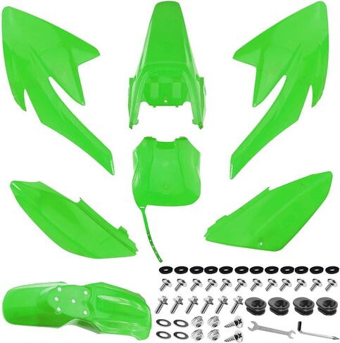 PRO BAT 7Pcs Plastic Fender Fairing Kit For CRF70 CRF70F Off Road Dirt Pit Bike Motocross，Blue in Saudi Arabia