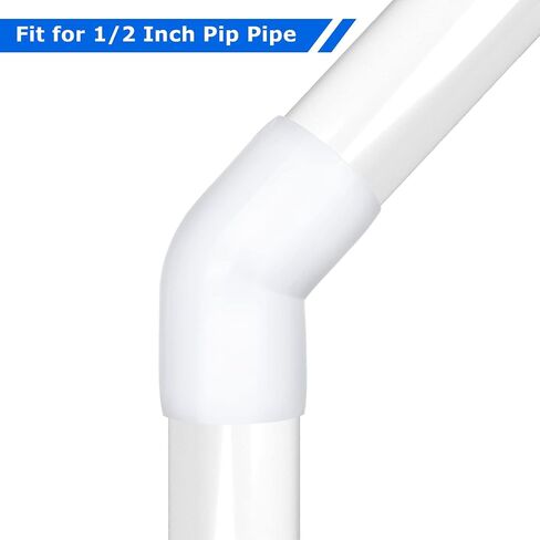 30 حزمة من تركيبات الأنابيب البلاستيكية مقاس 1/2 بوصة كوع PVC بزاوية 90 درجة، موصلات تركيب الأنابيب البلاستيكية ذات الزاوية اليمنى ثنائية الاتجاه لإطار تخزين هيكل دعم الرف PVC DIY (أبيض) in Kuwait